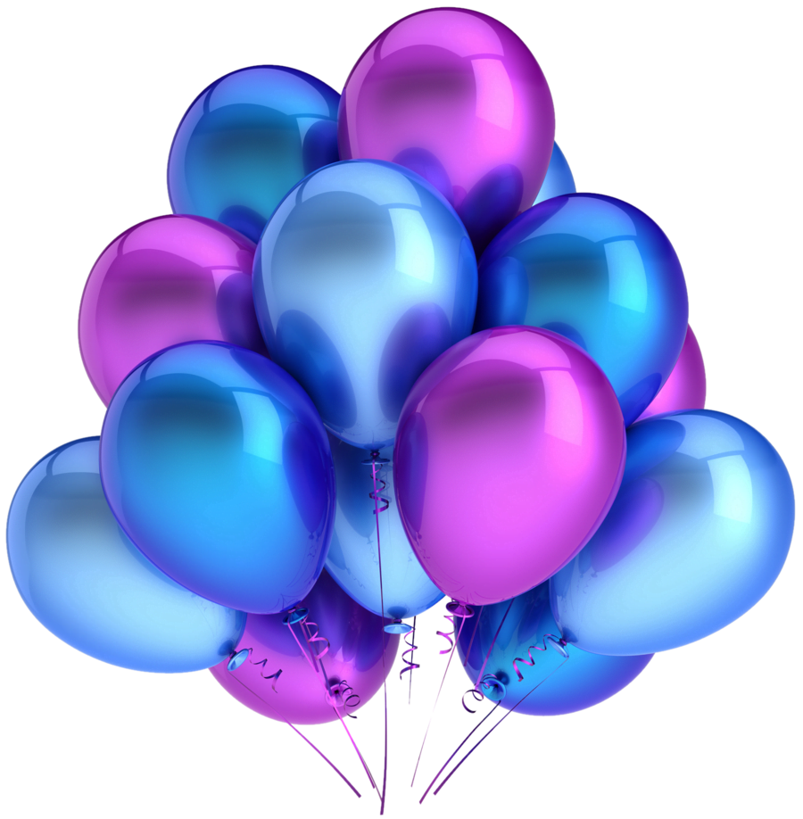 beautiful colorful birthday balloons